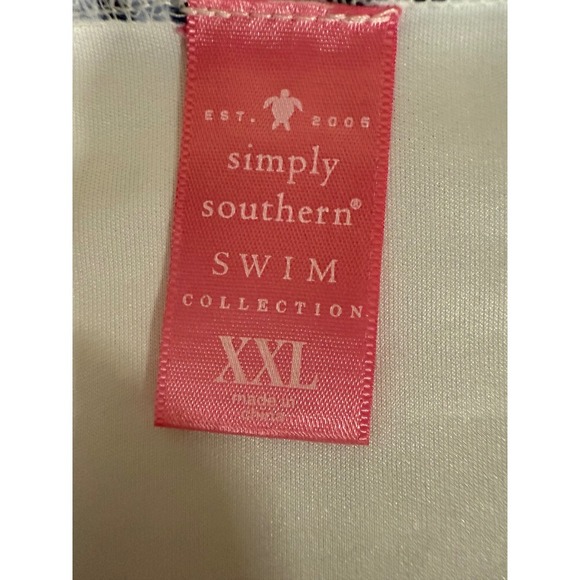 Simply Southern Gingham Plaid Blue Bathing Suit Bottoms NWOT Size XXL Swim - Picture 5 of 6